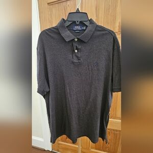 Polo Ralph Lauren Heather Grey w/Blue Horse Polo Shirt Size XL